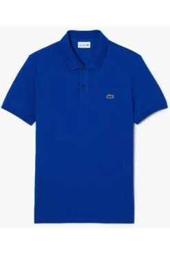 Lacoste Slim Fit Poloshirt Blau, Einfarbig
