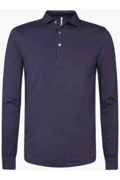 Profuomo Regular Fit Poloshirt Dunkelblau, Einfarbig