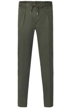 Profuomo Regular Fit Herren Chino Army,Einfarbig