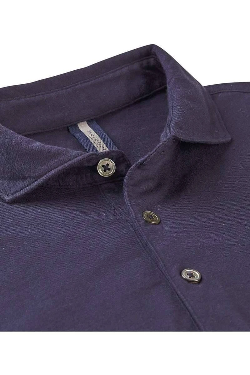 Profuomo Slim Fit Poloshirt Navy, Einfarbig 4 Profuomo Slim Fit Poloshirt Navy, Einfarbig – Bild 2