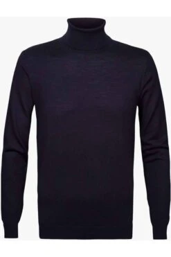 Profuomo Slim Fit Herren Rollkragenpullover Navy