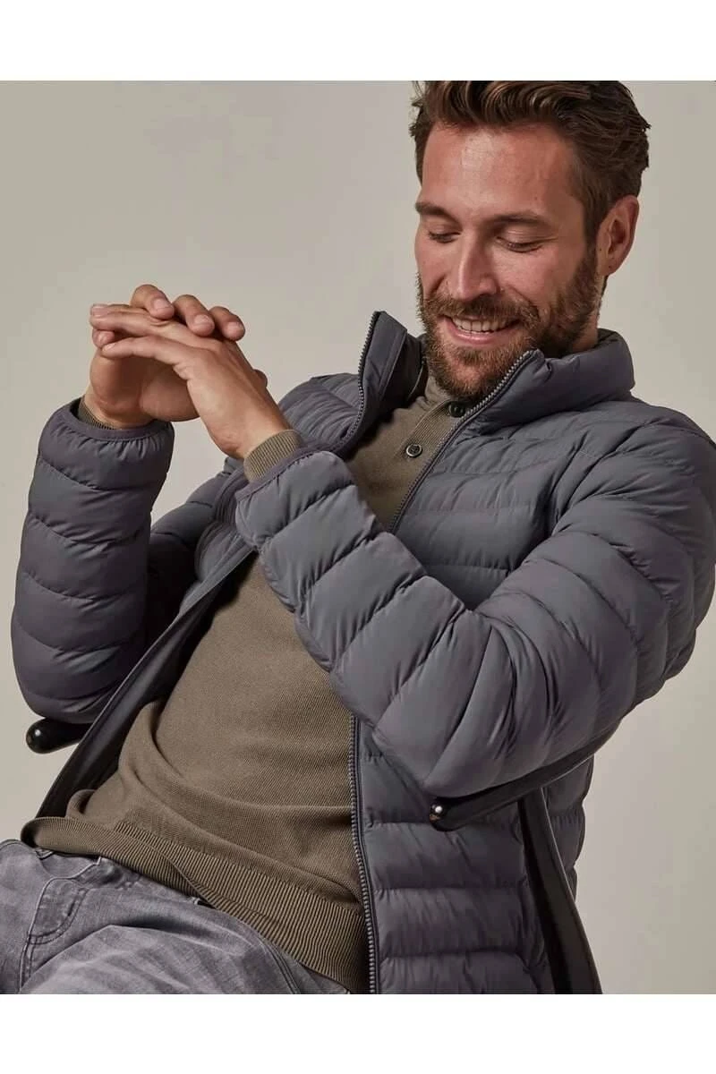 Profuomo Herren Bomberjacke Grau 5 Profuomo Herren Bomberjacke Grau – Bild 3