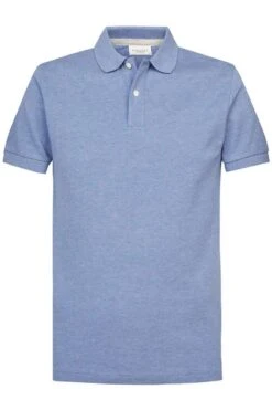Profuomo Regular Fit Poloshirt Blau, Einfarbig
