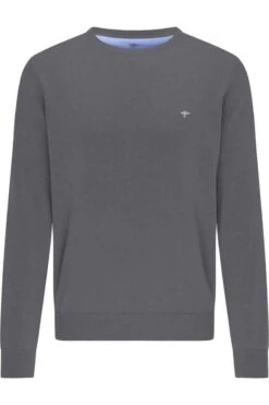Fynch-Hatton Casual Fit Herren Pullover Rundhals Grau