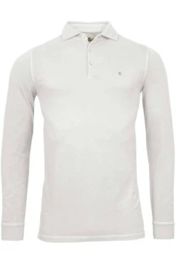 Thomas Maine Tailored Fit Poloshirt Weiss, Einfarbig