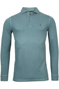 Thomas Maine Tailored Fit Poloshirt Grün, Einfarbig