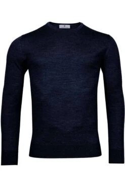 Thomas Maine Tailored Fit Herren Pullover Rundhals Navy