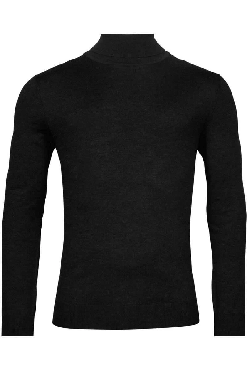 Thomas Maine Tailored Fit Herren Rollkragenpullover Schwarz 3 Thomas Maine Tailored Fit Herren Rollkragenpullover Schwarz