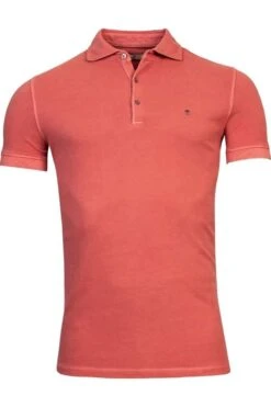 Thomas Maine Tailored Fit Poloshirt Rot, Einfarbig
